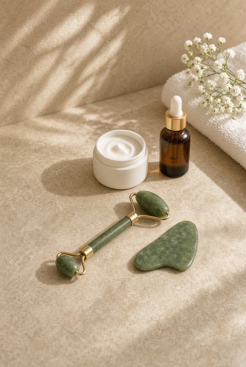 Skincare products and routine essentials