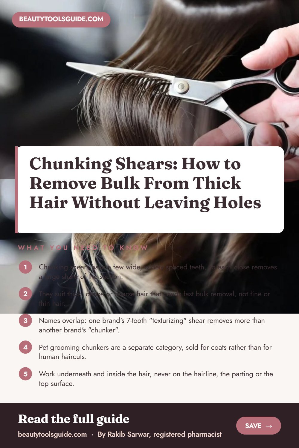 Chunking Shears: How to Remove Bulk From Thick Hair Without Leaving Holes - key takeaways infographic